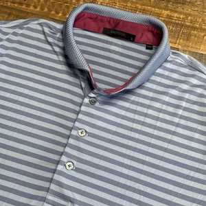 Greyson Striped Performance Golf Polo Shirt Men’s Sz L - Picture 1 of 5
