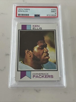 1973 Topps #340 Ken Ellis Green Bay Packers Football Card PSA 9 MINT - Image 1 of 2