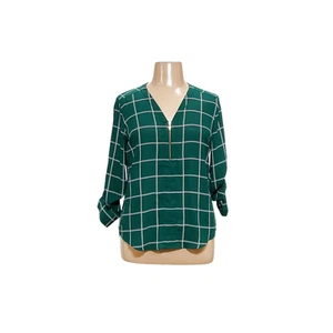 Express grüne Fensterscheibenbluse - Damen L - Bild 1 von 4