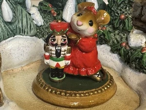 Wee Forest Folk M-174 “The Nutcracker” - Mouse in Red Dress with Nutcracker - Picture 1 of 12