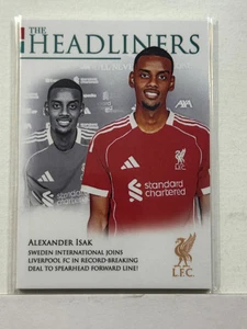 2025/26 Futera Headliners Liverpool Turquesa #07 Alexander Isak 23/25 - Imagen 1 de 2