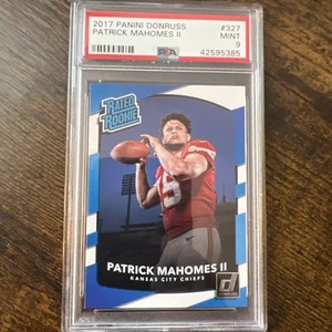 Panini Donruss 2017 - Clasificado novato Patrick Mahomes II #327 RC PSA 9 - Imagen 1 de 2