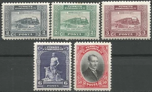 Turkey 1929 Definitives, legend in Latin, short set, Mi #885-90 CV=EUR600 MH - Picture 1 of 2