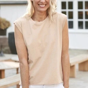 Frank & Eileen Aiden Vintage Muscle Tee in Latte Size Large - Picture 1 of 11