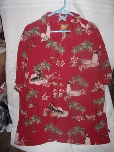 Karibische Pinguine Weihnachten Freizeithemd für Herren Größe Large 3X - Bild 1 von 1