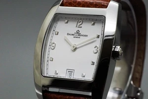 *Cerca de MITN* BAUME & MERCIER Hampton MV045147 Reloj de cuarzo para hombre esfera blanca - Imagen 1 de 12