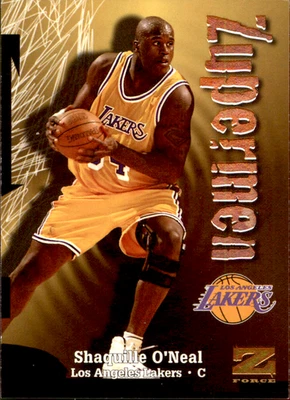 Tarjeta de baloncesto Shaquille O'Neal 1997-98 Skybox Z-Force Base #196 L.A. Lakers Foto 1 de 3