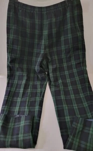 Orvis Pants Womens 18 Green Plaid Lined Tapered Leg Trousers Slacks Business - Bild 1 von 4