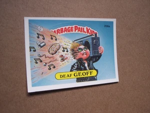 1986 Garbage Pail Kids series 5 Deaf Geoff 206a * GPK OS5 EX see photos - Picture 1 of 2