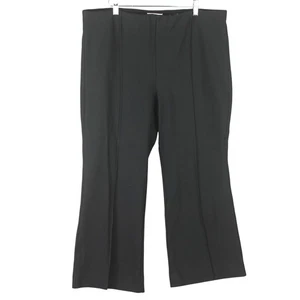Anthropologie Maeve The Margot Kick Flare Darted Cropped Pants Womens XL Black - Picture 1 of 13
