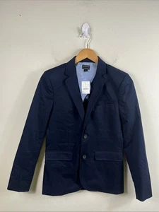 J Crew CREWCUTS Thompson Blazer Jacket Boys 14 Blue Navy Sports Coat Kids NWT - Picture 1 of 8