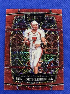 2022 #46 Ben Roethlisberger Select Draft Football Concourse Red Lazer Prizm - Picture 1 of 2