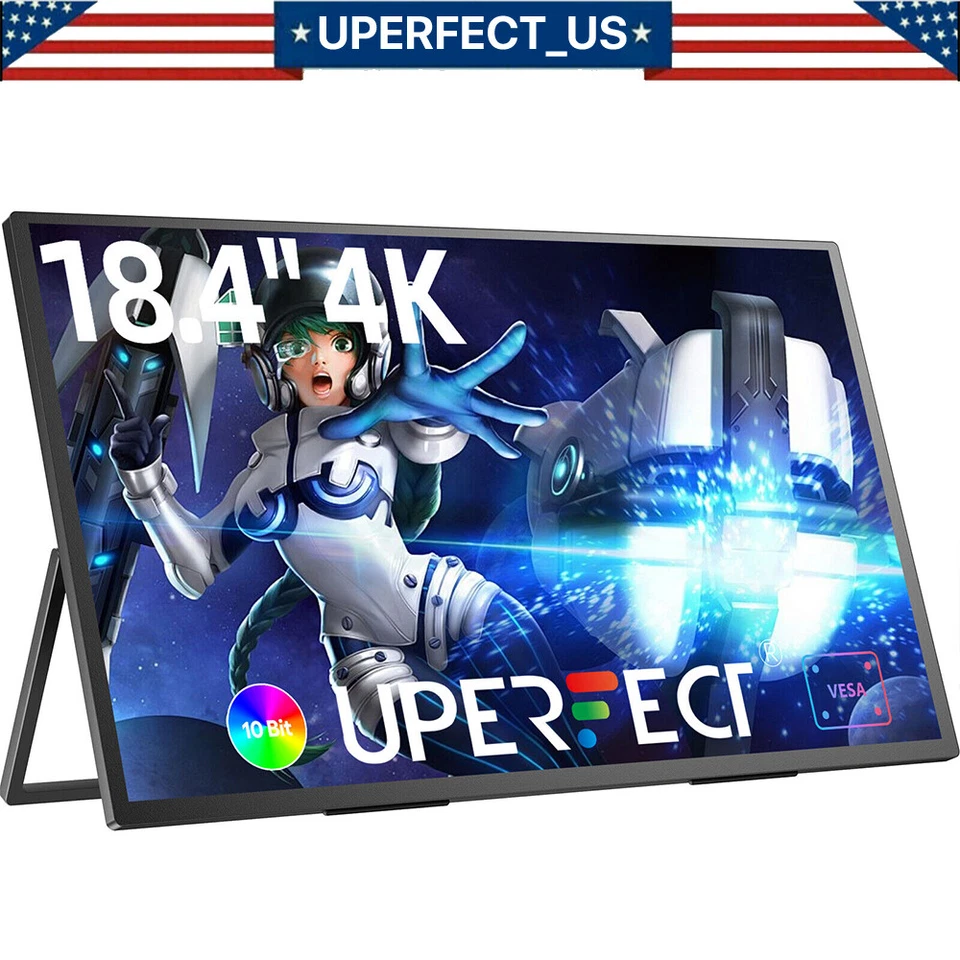 UXbox T118 - 18 Large Portable Gaming Monitor 4K Display For Starfield Xbox Used - Image 1 of 4