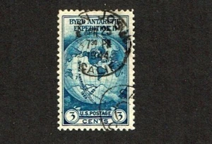 1933 U.S. Commem 3c Blue BYRD Expedition Sc#733 Great Local Cancel Wow! - Picture 1 of 1