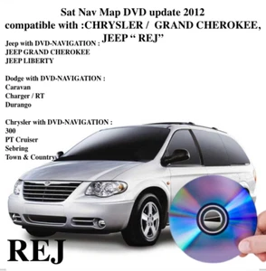 Sat Nav Map DVD update 2012 -compatible with CHRYSLER /  GRAND CHEROKEE,JEEP REJ - Picture 1 of 3