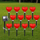 Solar LED Love Heart Ground Stake Light for Valentine Day Garden (12 Red Ground)