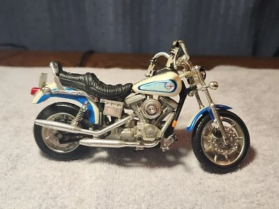 Maisto Harley Davidson FXD 8 Daytona blanco y azul motocicleta diecast y plástico Foto 1 de 4