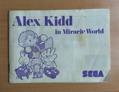 ALEX KIDD IN MIRACLE WORLD - Sega Instruction Manual - Image 1 of 2