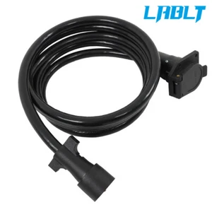 7-Way Trailer Extension Cord Wire 4/6/8/10/12Ft 7-Pin Connector Plug RV Trailer - Picture 1 of 18