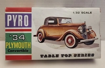 PYRO 34 PLYMOUTH COMVERTIBLE TABLE TOP SERIES 1:32 MODEL KIT *SEALED* - Image 1 of 4