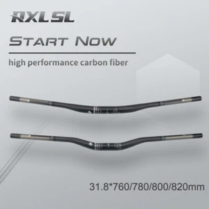 31.8 MTB Handlebars Carbon Fiber Mountain Bike Handle Bar Extra Long 76/78/80/82 - Picture 1 of 12