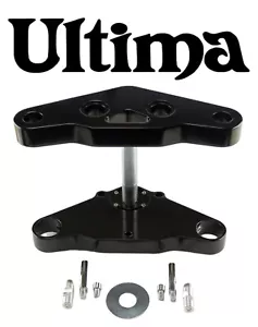 BLACK BILLET TRIPLE TREE HARLEY SOFTAIL FXST FXSTC DYNA FXDWG WIDE GLIDE 84-11 - Foto 1 di 1