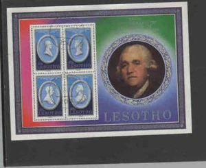 LESOTHO #301 1980 JOSIAH WEDGEWOOD MINT VF NH O.G S/S CTO d - Picture 1 of 2