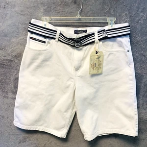 US Polo Assn Jean Shorts Nautical White Rope Belt American Original#15812756 New - Picture 1 of 12