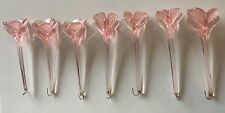 Vintage Murano Glass Chandelier Replacement Flowers Pink X7