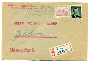 Checoslovaquia Praha-1 cubierta registrada 3.VII 1951 - Imagen 1 de 1