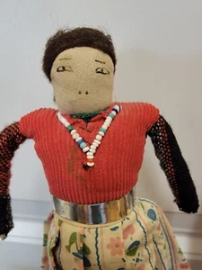 NATIVE AMERICAN HAND MADE DOLL, VINTAGE, CLOTH - Picture 1 of 6