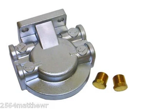 STAINLESS STEEL FUEL FILTER HEAD 3/8" PORTS Mercury Yamaha Mercruiser 18-7776 - Picture 1 of 1