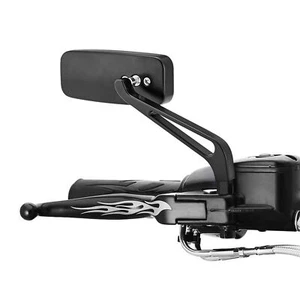 MOFUN Rectangle Black Rear-View Mirrors For Harley Road Glide TOURING Road King - Picture 1 of 9