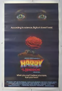 HARRY AND THE HENDERSONS (1987) Original One Sheet Movie Poster - Bigfoot - Picture 1 of 7