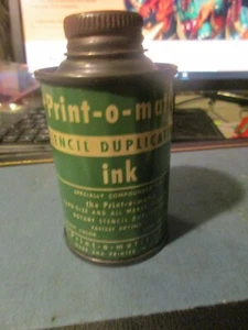 Antique Print-o-Matic Stencil Duplicating Ink Can - Picture 1 of 3