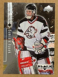 1998-99 DOMINIK HASEK UD BLACK DIAMOND GOALIE CARD #10 BUFFALO SABRES