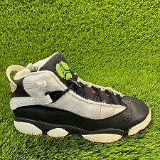 Nike Air Jordan 6 Rings GS Boys Size 7Y Black Athletic Shoes Sneakers 323419-008