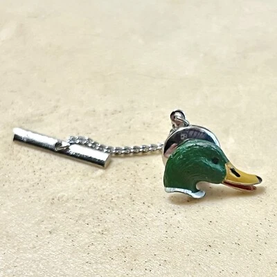 Mallard Duck Tie Tack by Ducks Unlimited, Vintage Enamel Hunting Lapel Pin - Image 1 of 4