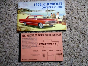1963 Impala SS Factory Original GM Owners Manual Set 2ème édition pièce # 3821487 - Photo 1 sur 3