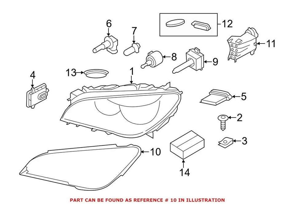 For BMW Genuine Headlight Gasket Left 63117225237 - Image 1 of 1