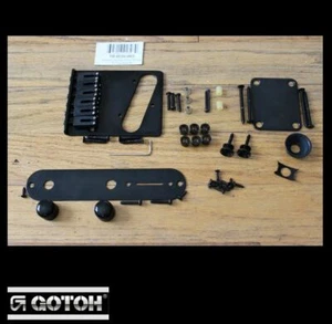 Juego de herrajes de carrocería negra Fender/Gotoh Telecaster moderno GTC202 6 sillines puente - Imagen 1 de 6