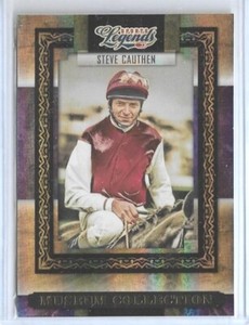2008 DONRUSS LEGENDS "MUSEUM" STEVE CAUTHEN MIRROR GOLD CARD MC-32 ~ /100 JOCKEY