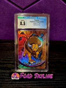 Tauros 128 Pokemon Topps Rainbow Foil CGC 8.5 - Picture 1 of 2