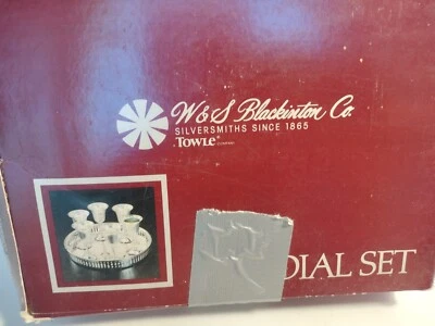 W S Blackinton Toalla Plateada Cordial Set 6 Pequeñas Tazas Cordiales y Plata tr Foto 1 de 4