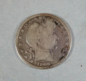 1906 - BARBER HALF - SILVER - Picture 1 of 2