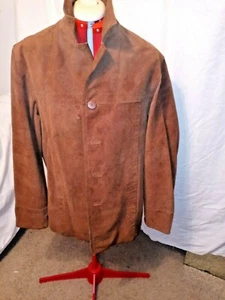 Wilsons Leather Suede M Jacket Rugged Dark Brown RN69426 Blazer - Picture 1 of 9