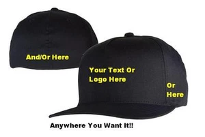 Custom Embroidered Flexfit Hat - Multiple Colors & Styles!!! (Fast Shipping) - Picture 1 of 12
