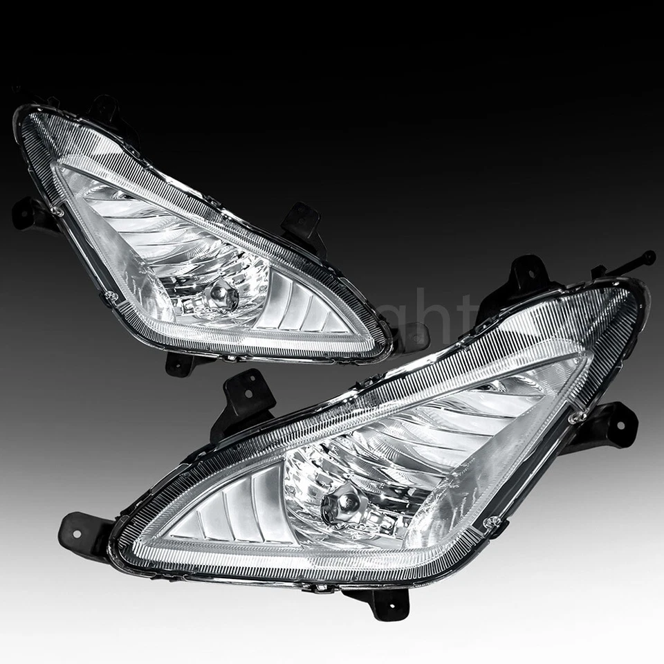 Luces antiniebla delanteras de lente transparente para Hyundai Elantra 2011 2012 2013 sedán lámpara de parachoques Foto 1 de 4