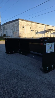 8'x36" BUCKET MOUNT SNOW PUSHER BOX TRIP END PANEL MADE USA LIFETIME WARRANTY - Image 1 of 4