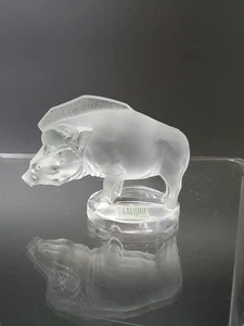 Figura LALIQUE Jabalí Esmerilado Cerdo Salvaje Razorback 3.5" Firmada (tal cual) - Imagen 1 de 8